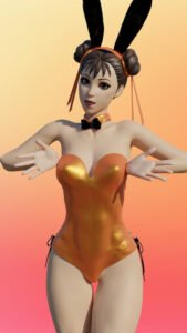 fortnite-hentai-–-chun-li,-bunny-ears,-clothing,-toned-female,-brown-eyes