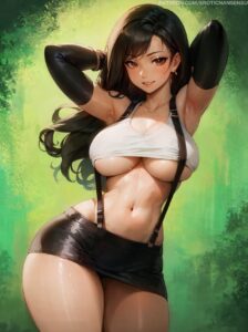 final-fantasy-sex-art-–-solo,-female,-skirt,-brown-eyes,-tank-top,-black-hair