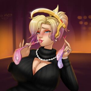 overwatch-hentai-–-mercy,-cleavage-cutout,-necklace