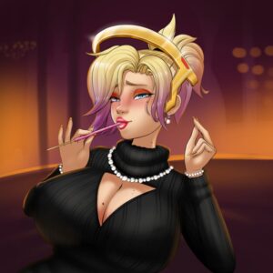 overwatch-hot-hentai-–-mercy,-looking-at-viewer,-solo,-dixieduckart,-ls,-blonde-hair