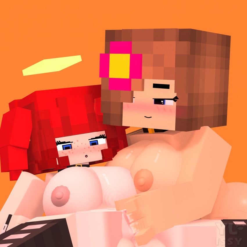 minecraft-hentai-art-–-mine-imator,-yuri,-freckles-on-face,-blue-eyes,-stockings,-red-hair,-wet-pussy