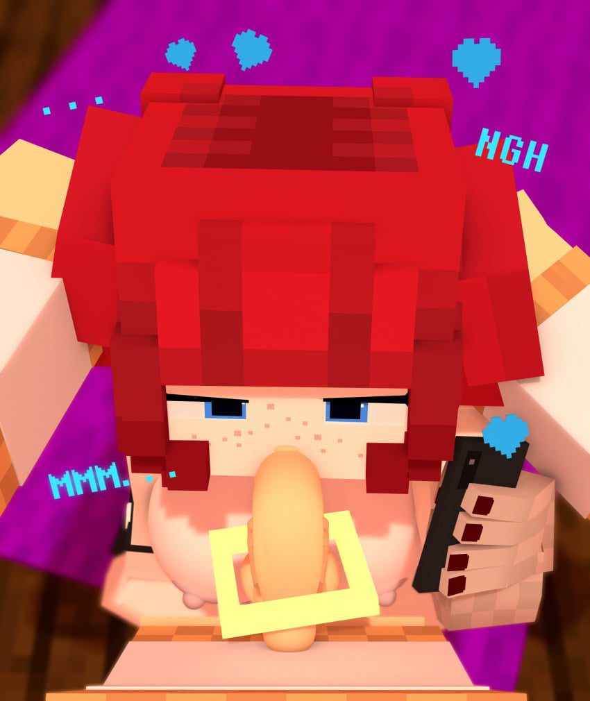 minecraft-hentai-art-–-ylissymc,-wet-pussy,-phone,-red-hair