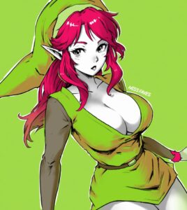 the-legend-of-zelda-sex-art-–-genderswap-(mtf),-solo,-female,-collarbone,-nintendo