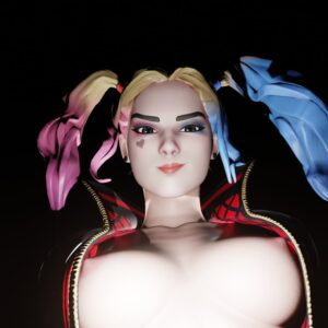 fortnite-porn-hentai-–-looking-at-viewer,-smile,-breasts,-green-eyes,-dc-comics,-harley-quinn