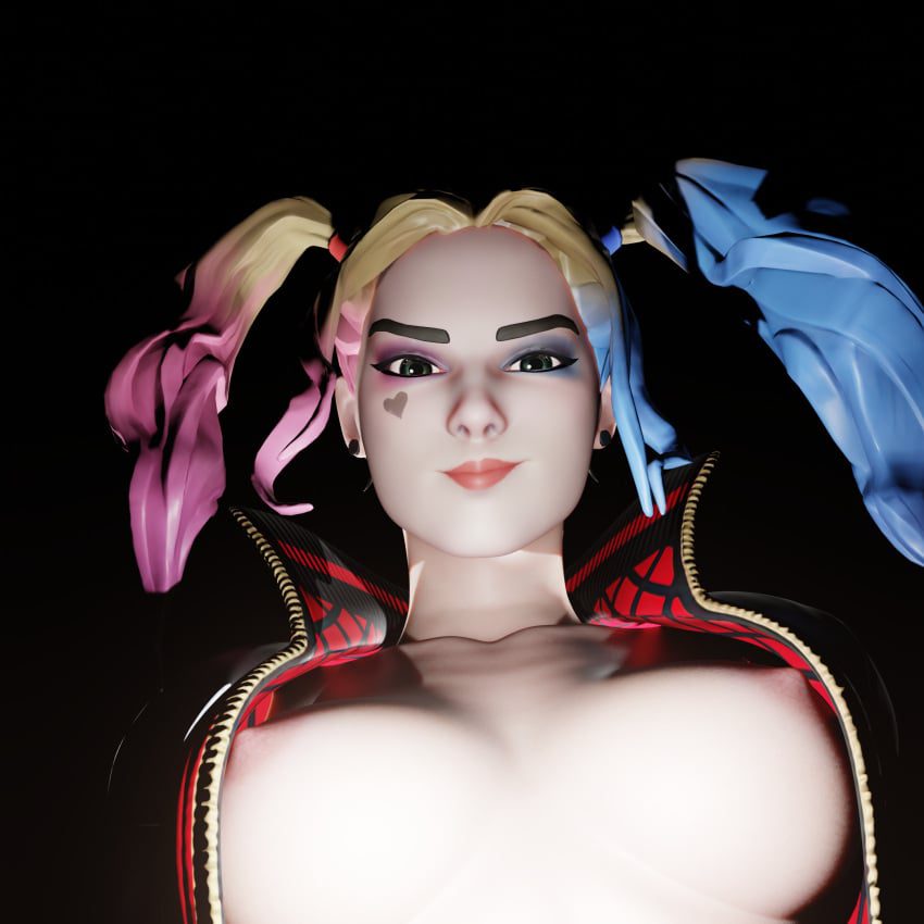 fortnite-porn-hentai-–-looking-at-viewer,-smile,-breasts,-green-eyes,-dc-comics,-harley-quinn