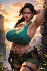 tomb-raider-free-sex-art-–-lara-croft,-braid,-erect-nipples,-brown-hair