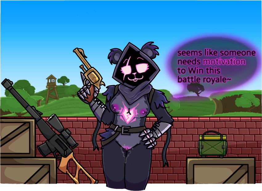 fortnite-rule-xxx-–-purple-text-border,-handgun,-genitals,-holding-weapon,-rifle,-ammo-box