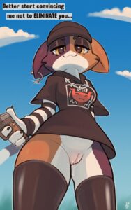 meowskulls-free-sex-art-–-rumsquirrel,-looking-down,-thigh-highs,-no-pants,-wet-pussy,-standing-over,-standing