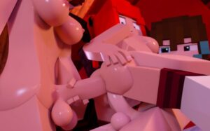 minecraft-porn-hentai-–-looking-back,-stockings,-smile,-ponytail,-horny-futa