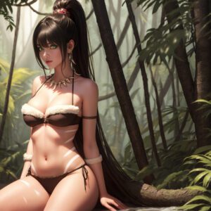 league-of-legends-game-porn-–-skimpy-outfit,-ponytail,-ls,-nidalee,-green-eyes,-riot-games,-forehead-gem