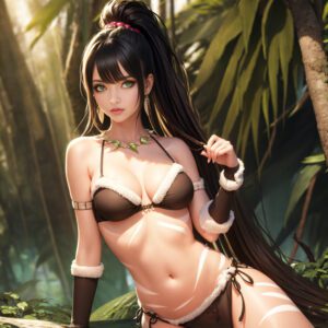 league-of-legends-xxx-art-–-black-hair-female,-ai-generated,-skimpy,-green-eyes-female,-black-hair,-skimpy-outfit