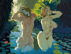 the-legend-of-zelda-hentai-art-–-scars,-tears-of-the-kingdom,-blonde-hair,-ls,-bathing,-balls,-breasts