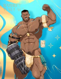 final-fantasy-hentai-art-–-final-fantasy-vii,-body-hair,-bulge,-facial-hair,-solo,-penis