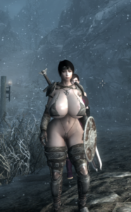 skyrim-rule-xxx-–-black-hair,-cleavage,-huge-breasts,-looking-at-viewer,-screencap,-mod