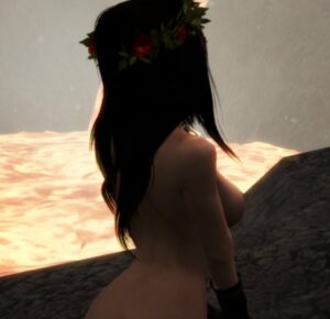 skyrim-game-porn-–-lava,-ass,-flower-in-hair,-long-hair,-gloves-only
