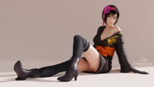 final-fantasy-game-hentai-–-black-hair,-cleavage,-pinup-pose,-female-only,-asian-female,-breasts
