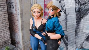the-legend-of-zelda-xxx-art-–-bulge-through-clothing,-femboy-on-female,-looking-at-another,-huge-breasts,-blender,-assertive-female