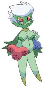 pokemon-game-hentai-–-smiling,-green-body,-pokemon-dppt,-areolae,-looking-at-viewer