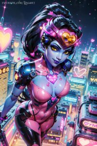 overwatch-hentai-xxx-–-ai-generated,-latex-clothing,-bodysuit,-hourglass-figure,-female-only
