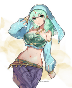 the-legend-of-zelda-xxx-art-–-byleth-(fire-emblem)-(female),-crop-top,-solo,-white-background,-commentary-request,-blue-veil