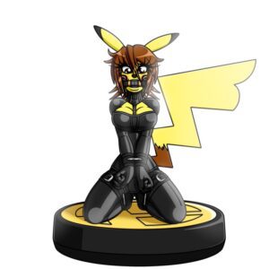 pokemon-game-hentai-–-super-smash-bros.,-kneeling-female,-kneeling,-bit-gag,-pikachu,-amiibo,-wrists-bound