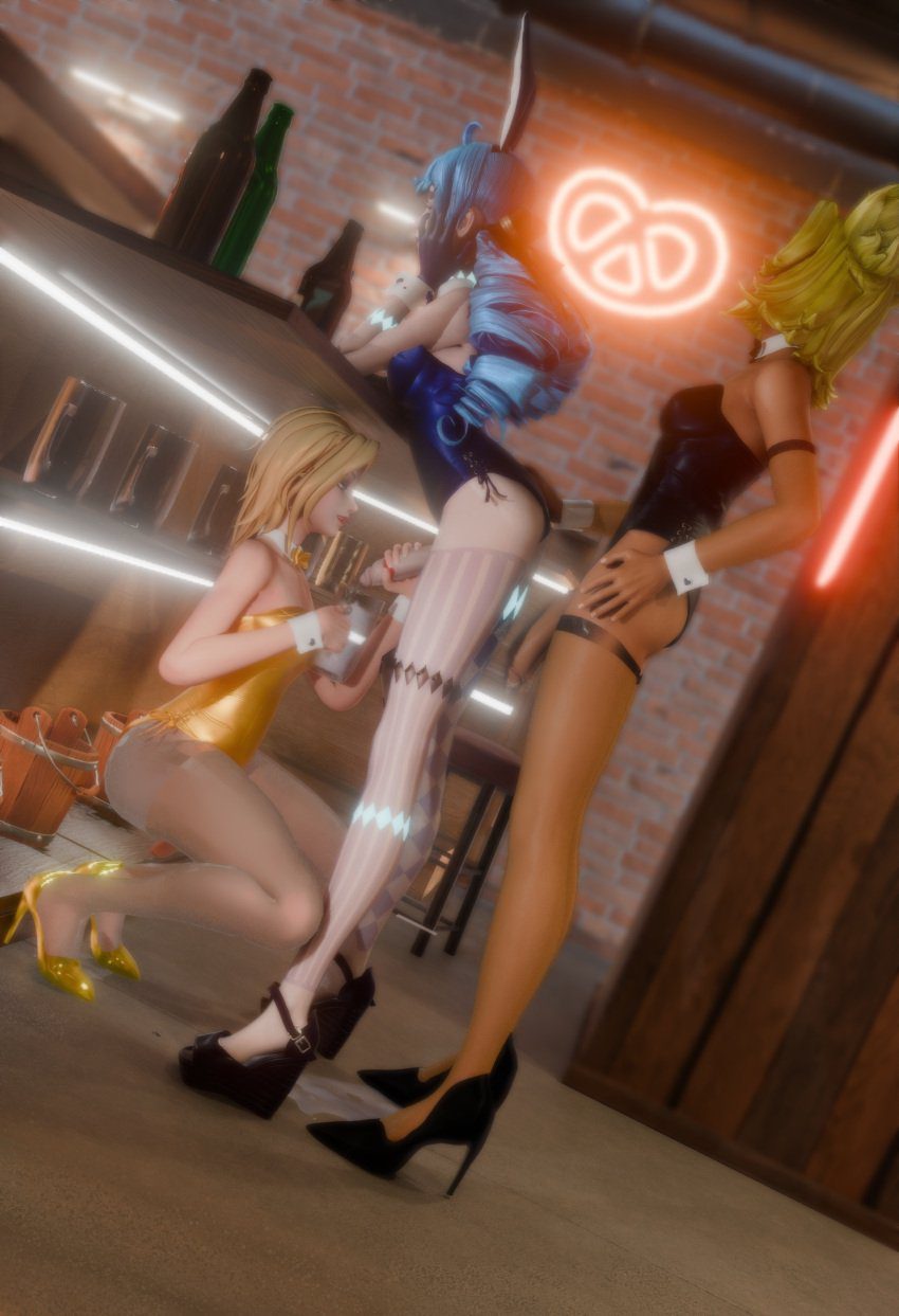 gwen-rule-porn,-zeri-rule-porn-–-white-skin,-bunny-girl,-blue-hair,-alcohol,-bunny-ears