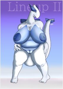pokemon-free-sex-art-–-looking-at-viewer,-lugia,-hand-on-leg,-plump-labia,-big-areola,-big-breasts