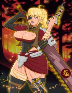 samira-free-sex-art-–-fire,-looking-at-viewer,-chainsword,-skirt,-alternate-hairstyle,-big-breasts,-humanoid