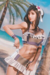 final-fantasy-porn-hentai-–-blender,-blue-sky,-short-skirt,-thighs,-hair-ribbon,-official-alternate-costume