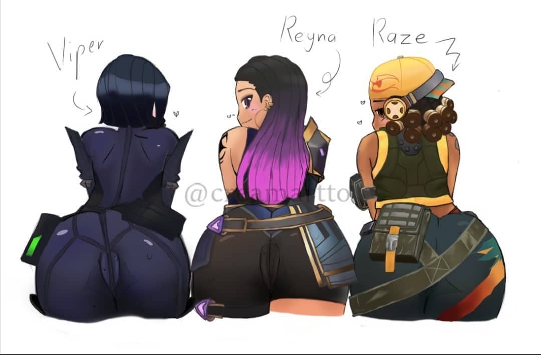 raze-xxx-art,-reyna-xxx-art,-viper-xxx-art-–-short-hair,-looking-back,-belt,-female-only,-ass-up,-tight-clothing.