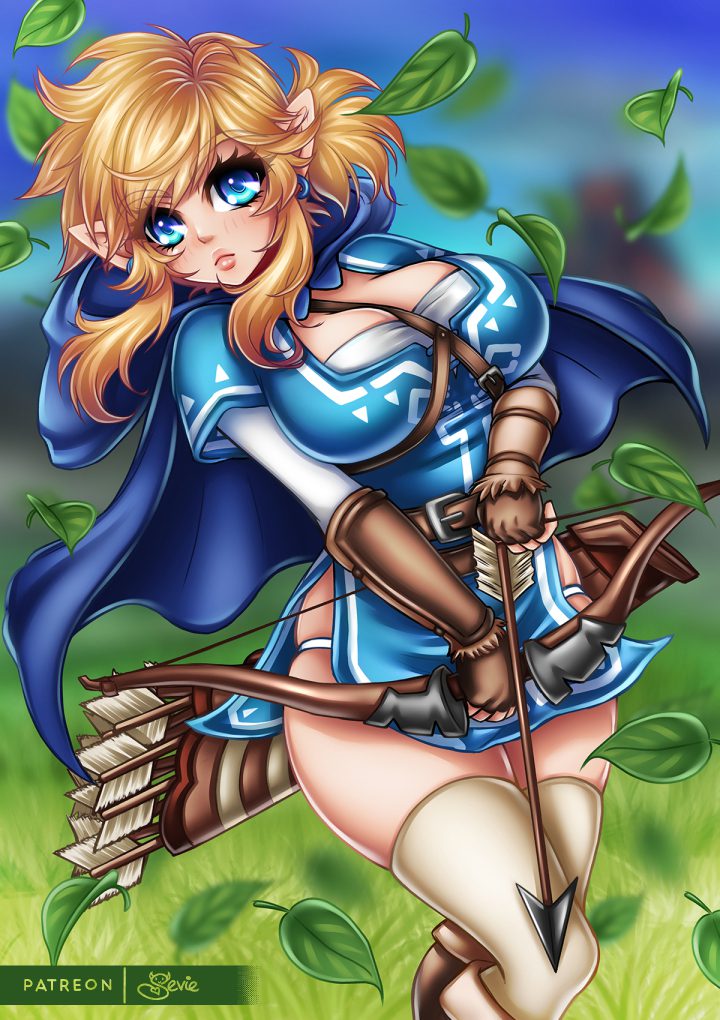 the-legend-of-zelda-hentai-–-hood,-thighs,-white-thighhighs,-sevie,-the-legend-of-zelda:-breath-of-the-wild,-blue-eyes,-link