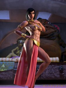 overwatch-sex-art-–-black-hair,-star-wars,-loincloth,-slavegirl