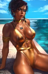 overwatch-rule-porn-–-solo,-big-breasts,-pharah,-tattoo,-female-only,-swimsuit,-blizzard-entertainment