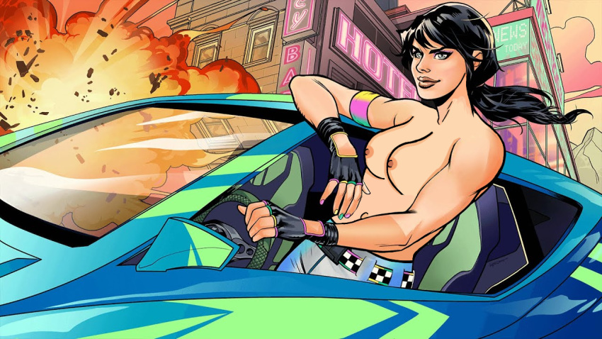 rainbowracer-game-hentai-–-naked,-car,-breasts-out,-topless,-female,-black-hair,-gloves