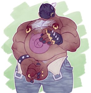 overwatch-hentai-porn-–-muscles,-male,-penis-out,-penis-piercing,-ball-piercing,-roadhog