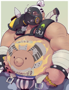 overwatch-hentai-–-muscles,-roadhog,-muscular,-mask,-solo-male,-solo,-tattoo