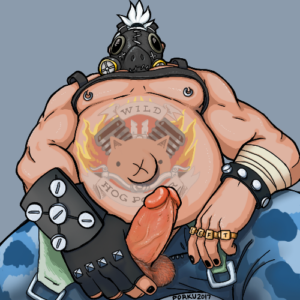 overwatch-sex-art-–-male-only,-roadhog,-penis-through-fly,-mask,-solo