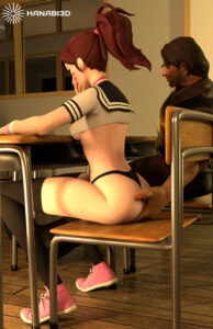 overwatch-sex-art-–-ponytail,-schoolgirl,-school-desk,-kneesocks