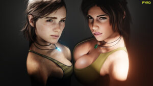 ellie-rule-–-tongue,-tied-hair,-square-enix,-breast-squeeze,-breast-press,-the-last-of-us-d-(artwork)