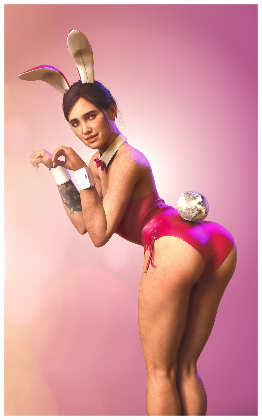 ellie-rule-–-bare-arms,-naughty-dog,-thighs,-solo-female,-bunny-girl,-tattoo-on-arm,-ass