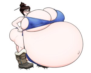 mei-hentai-art-–-solo-female,-brown-hair,-big-belly,-massive-breasts,-belly