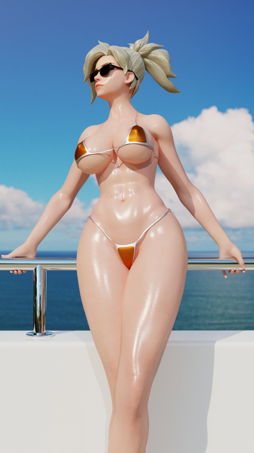 overwatch-rule-sunglasses,-bikini,-abs,-female,-blonde-hair,-shiny-skin,-mercy.