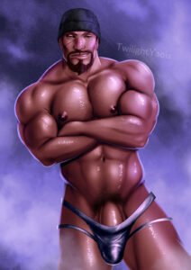 overwatch-game-hentai-–-brown-eyes,-beanie,-black-pubes,-male-only,-stretching-thong,-biceps