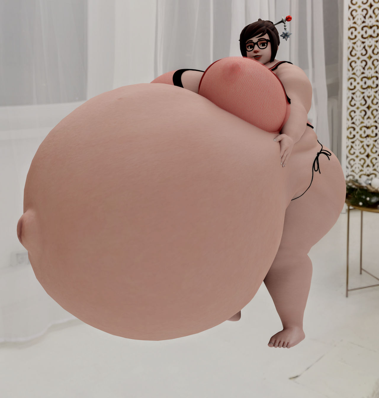 mei-hentai-art-–-solo-female,-female-only,-pregnant,-female,-big-breasts,-stuffed-belly,-belly