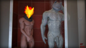 burningwolf-free-sex-art-–-male/male,-domestic-cat,-balls,-canid