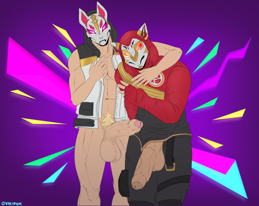 drift-rulex,-swift-rulex-–-kitsune,-penis-size-comparison,-unzipped,-pubes,-red-sweater,-male-focus.