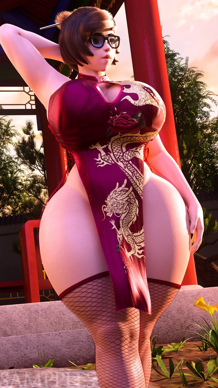 mei-hentai-porn-–-no-panties,-posing,-dress,-armpits