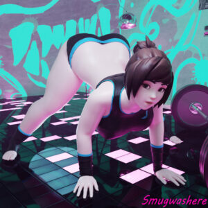 mei-xxx-art-–-big-breasts,-workout-equipment,-workout-outfit,-smugwashere,-neon-lights,-overwatch-2