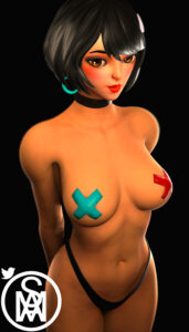 evie-porn-–-ls,-lipstick,-looking-at-viewer,-female,-earrings,-breasts,-female-only
