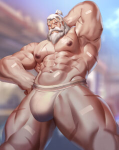 overwatch-porn-–-muscles,-solo,-jockstrap-only,-bara,-muscular